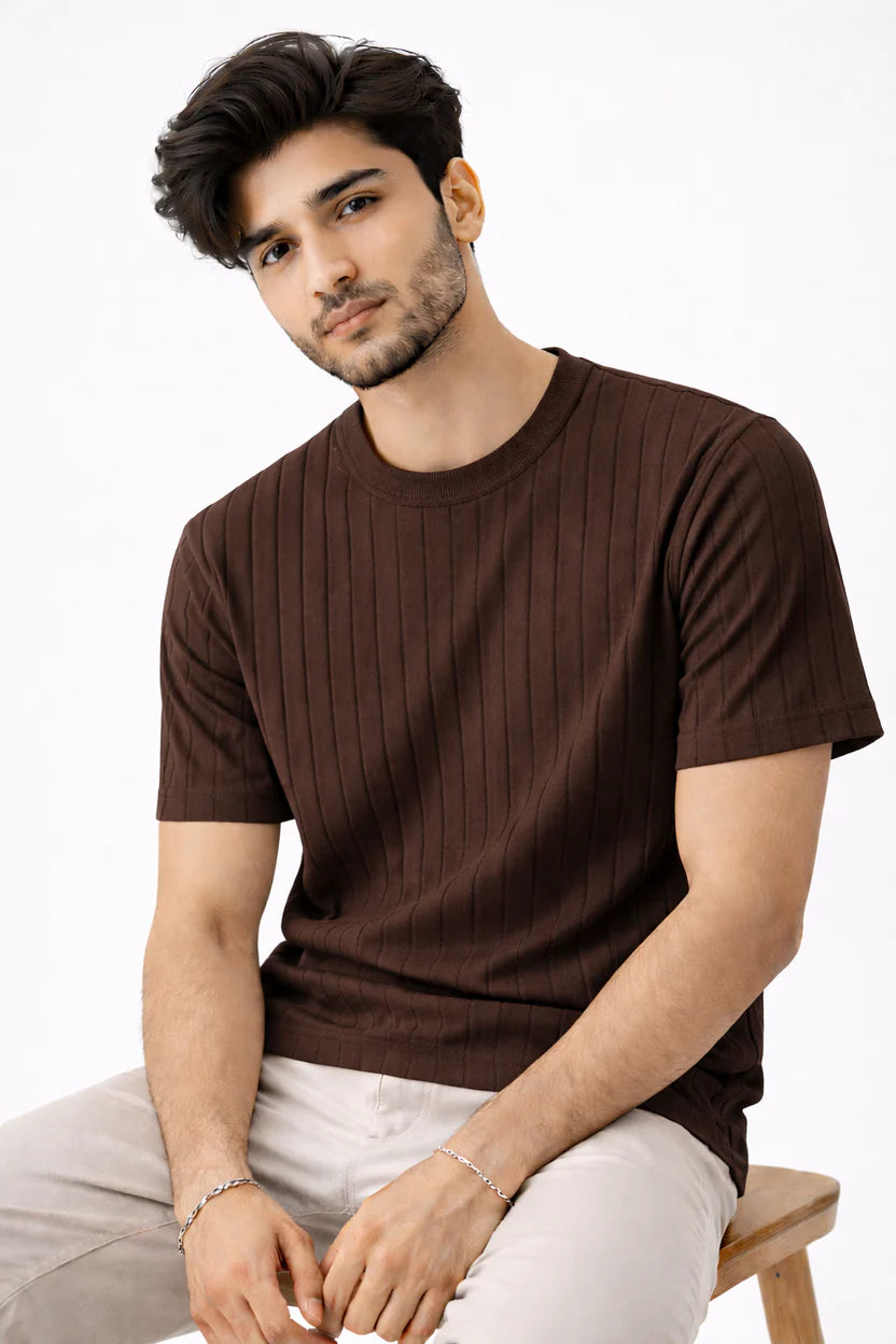 Drop Needle Tshirt - Brown