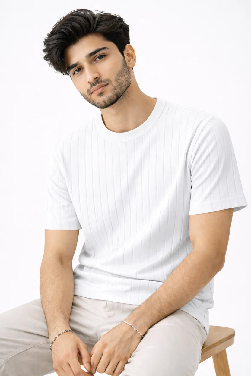 Drop Needle Tshirt - White